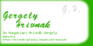 gergely hrivnak business card